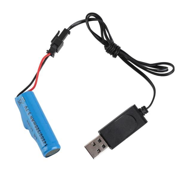 3,7V 500mAh Li-ion batteri for Flytec V005 RC båttilbehør med USB ladekabel