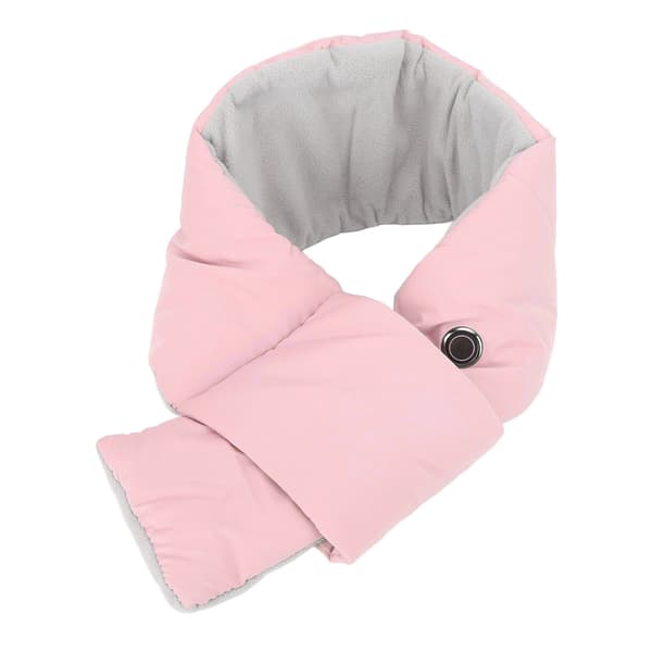 USB-opvarmet tørklæde til mænd og kvinder, 3 temperaturniveauer, bærbart halstørklæde, 105 cm, pink