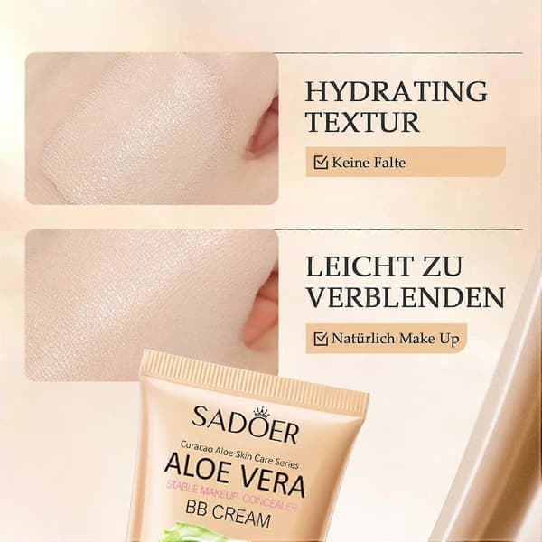 BB-kräm, tonad dagkräm med aloe vera, vattentät återfuktande foundation