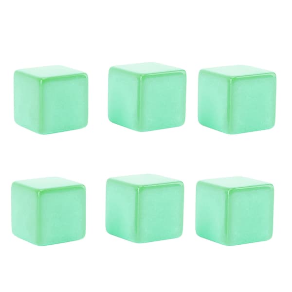 6 STK Tomme Plastterninger DIY Ufærdige Terninger 6 Sider til Undervisning og Fester