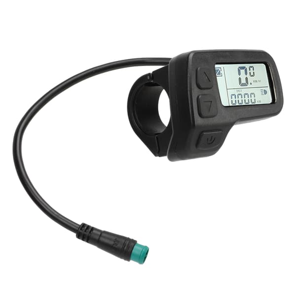 Universal 24V, 36V og 48V Elcykel LCD Display med Speedometer og Datamåler