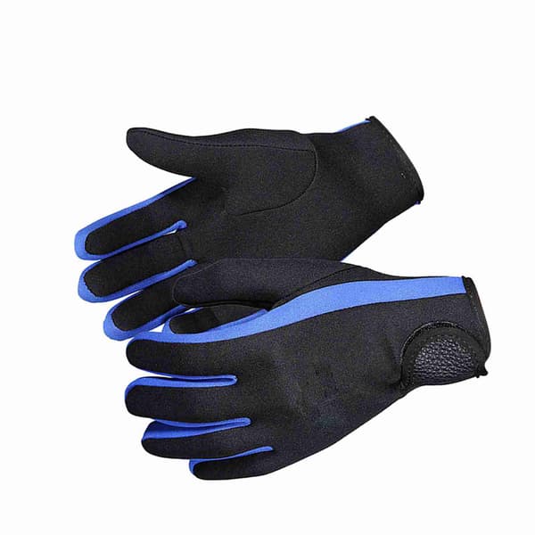 Neoprenhandsker til dykning, surfing, kanosejlads, snorkling, vandsport, sort, blå, medium