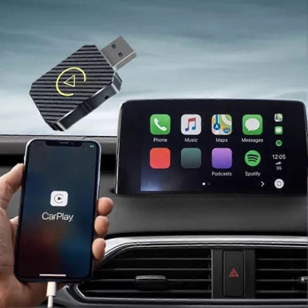 Trådlös CarPlay-adapter Android Auto 2-i-1 Smart USB-dongel Mini Kompakt CarPlay-omvandlare