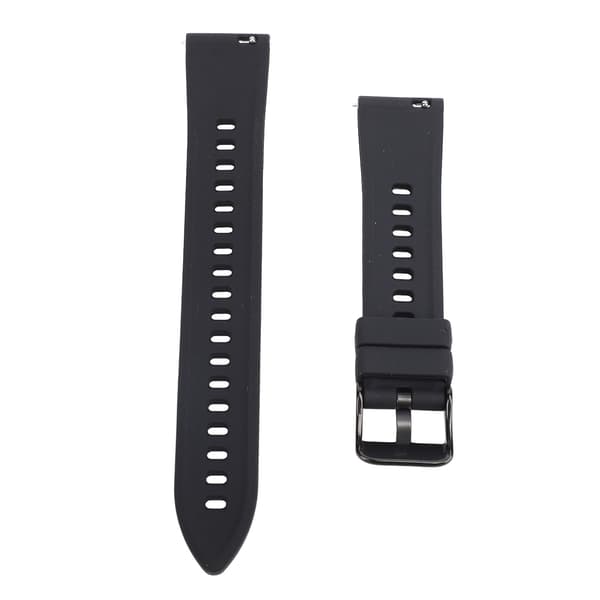 Silikone armbånd til GT4, blødt og åndbart, quick release, kompatibelt med smartwatches, sort.