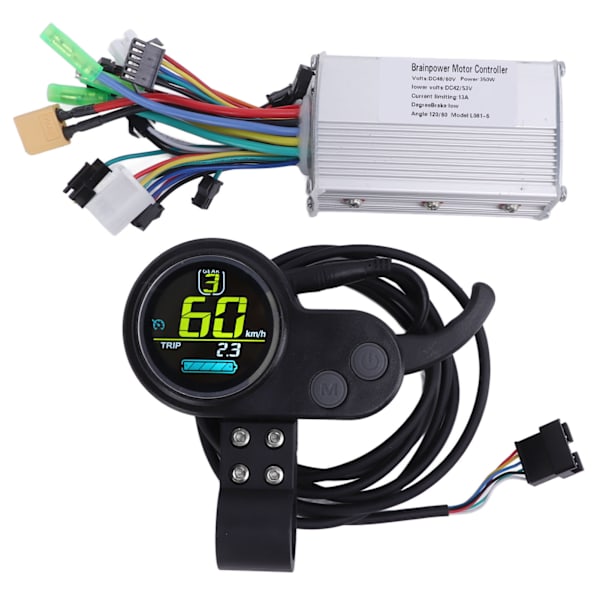 350W El-scooter Controller Kit med LCD-panel og Tommelfingergas til 48V 60V
