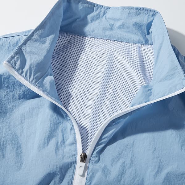 Kølevest med 3-trins ventilator, åndbar og kraftfuld til sommer, lyseblå, XL