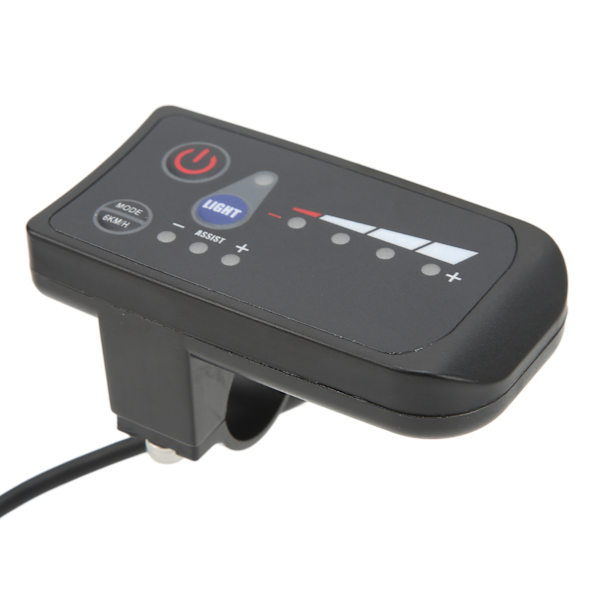 Effektmåler til elcykel, LED-display, ABS-panel, 5 ben, vandtæt, 24V