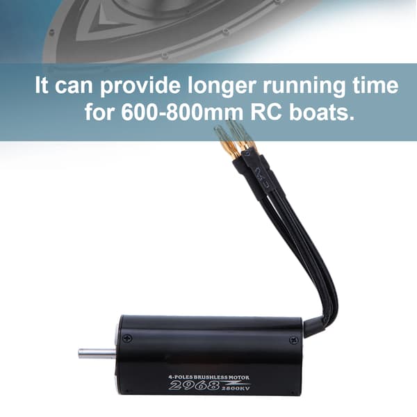 Borstlös motor utan sensor 2968 2800KV 4 poler för RC-båt 600-800mm