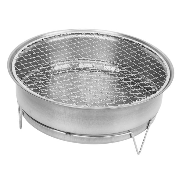 Bærbar multifunksjonell kullgrill med steinpanne for utendørs camping