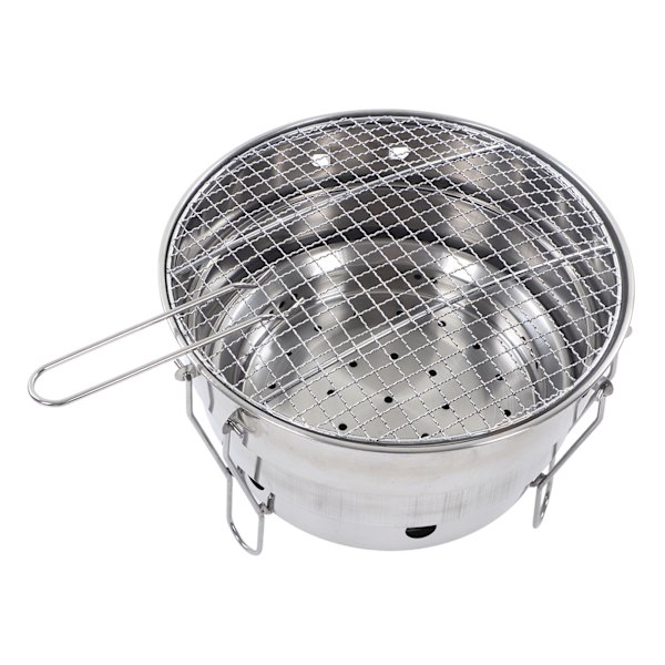 Bærbar kulgrill i rustfrit stål til camping og picnic
