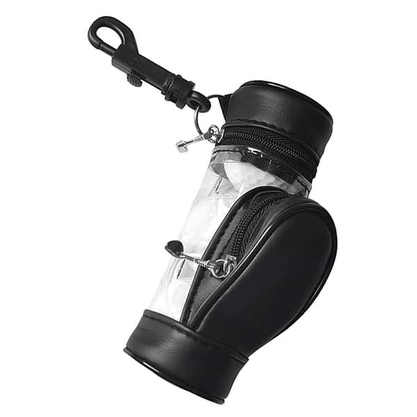 Golfboldopbevaringsetui med 3 bolde og 3 holdere - Let og holdbart PVC