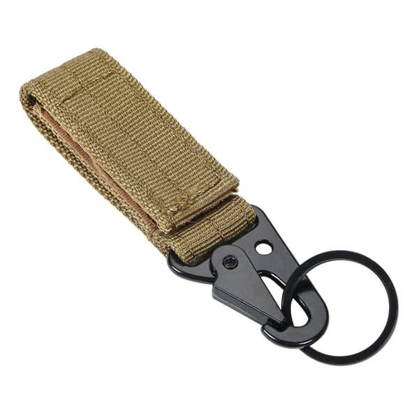 Multifunktionell nylonkrok för utomhusbruk, camping, klättring, nyckelring, khaki