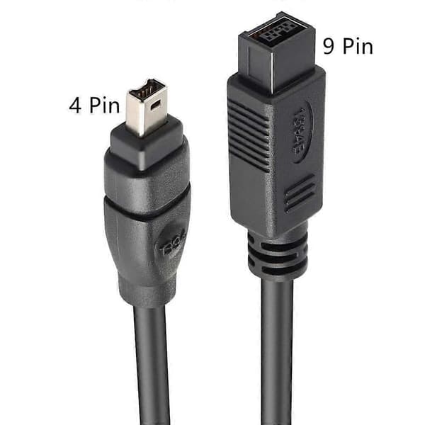 JUNSUNMAY FireWire High-Speed ​​High-Quality DV 800 9-bens han til FireWire 400 4-bens han IEEE 1394-kabel