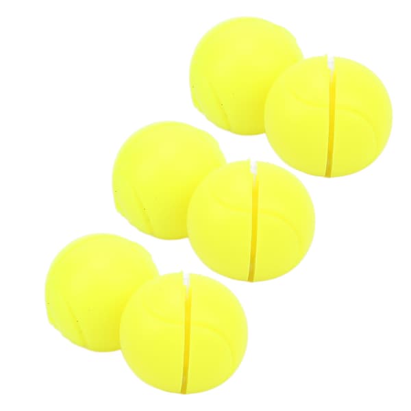 6 silikone vibrationsdæmpere til tennisketchere, boldform, fluorescerende gul