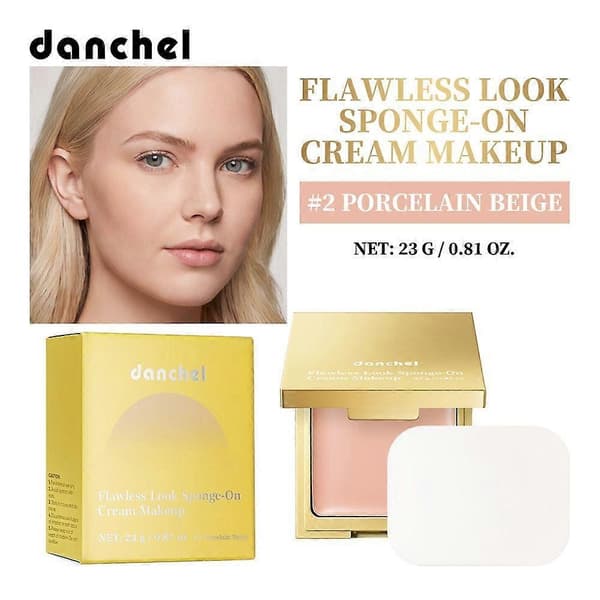Cremefoundation Concealer, Mat Fejlfri Finish med Svampeapplikator, 8 Nuancer