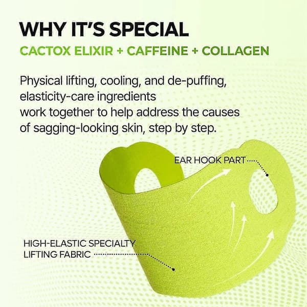 Dr.Melaxin Cactox Cooling V-Up Mask - 3D Løftende Opstrammende Ansigtsbånd til Hage- og Halskonturering