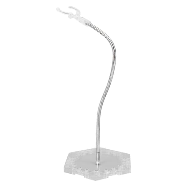 Stabil ABS rustfrit stål actionfigur base til 6-tommer gennemsigtige figurer - Displaystander