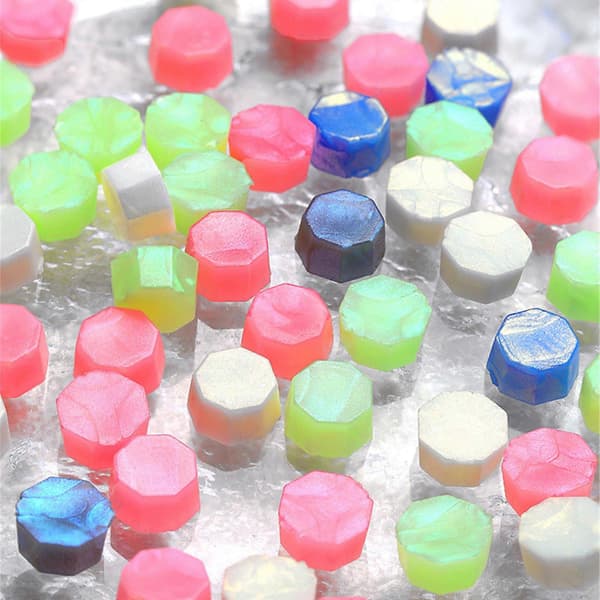 100 glitrende lakseglperler, velegnet til lakseglstempler, invitationsforsegling, gaveindpakning, invitationer osv.