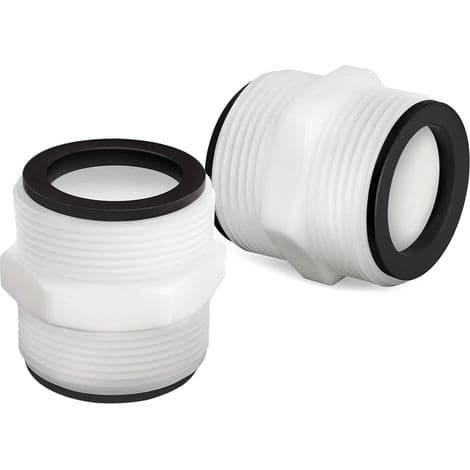 2 adapterin pakkaus 3,8 cm tiivisteellä Intex Coleman -uima-altaan letkulle