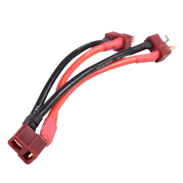 Parallel adapterkabel T-stik 1 hun til 2 han 14AWG LiPo batteri RC drone