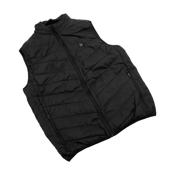 Elektrisk opvarmet vest USB DC 5V nylon polyester letvægts vaskbar til mænd kvinder sort 3XL