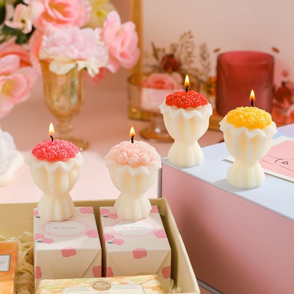 Håndlaget Kreativ Bukett Duftlys Valentinsdag Bryllup, og Fest Dekorative Gjenstander Aromaterapi Lys Gaver