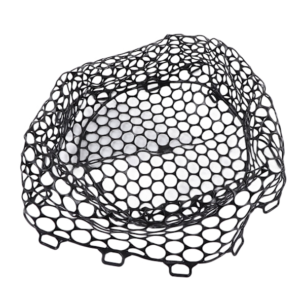 Udskiftningsfluefiskenet, dyb gummi, 32 cm, sort, kryptografisk net, letvægts
