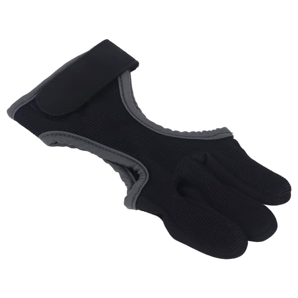 3-fingrede bueskydningshandsker med overlock-design til traditionelle recurvebuer