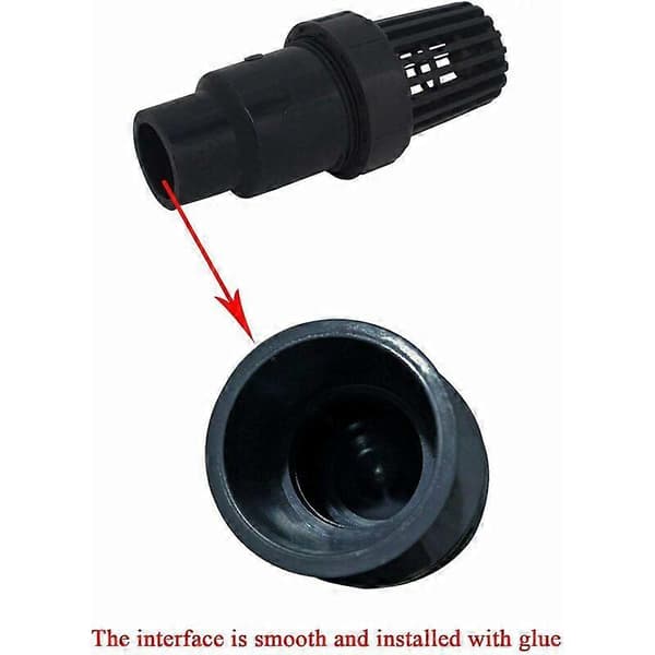 Fodventil med kuglesugekontraventil, 40 mm filterventil, PVC poolpumpe (40 mm indvendig diameter).