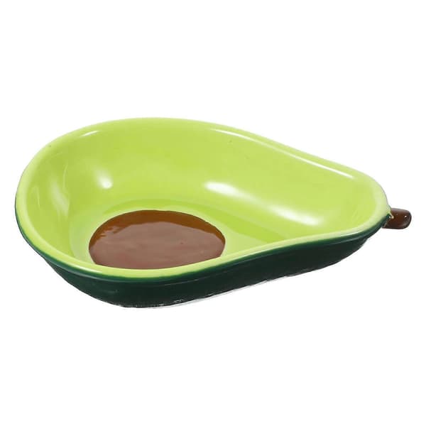 Avokadoformad keramikskål, lämplig för snacks och mat.