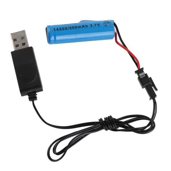 3.7V 500mAh Li-ion batteri til Flytec V005 RC bådtilbehør med USB-opladerkabel