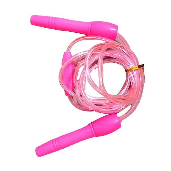 Justerbart självlysande hopprep för vuxna och barn, rosa