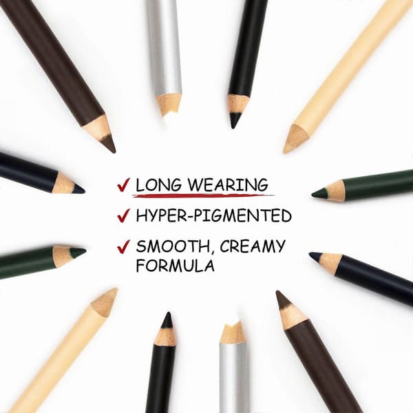 6 farver 2-i-1 Eyeliner & Øjenbrynspen Sæt (0,8g/farve) - Vandfast Smudsfri Træ Makeu
