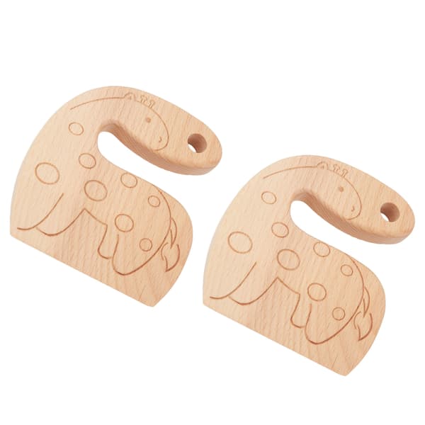 Trækniv til børn, sikkert ergonomisk design, køkkenredskabslegetøj til alderen 2-8 år, 2 stk.