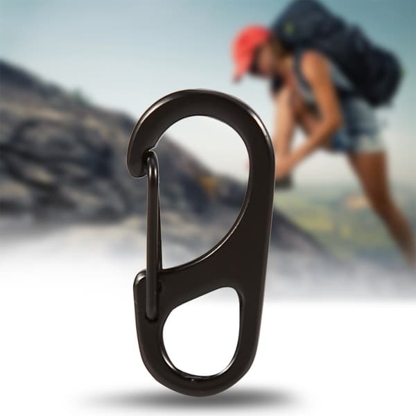 5 STK Quick Release Spænde EDC Nøglering Nyttig Holdbar Metal Karabinhage (Sort)