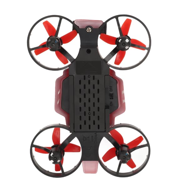 Mini 4-akset fjernstyret drone med hovedløs tilstand, 3D-flip legetøj, rød