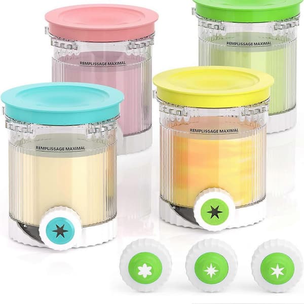 3-delt udskiftningssæt (pink) til Ninja Creami Swirl ismaskiner