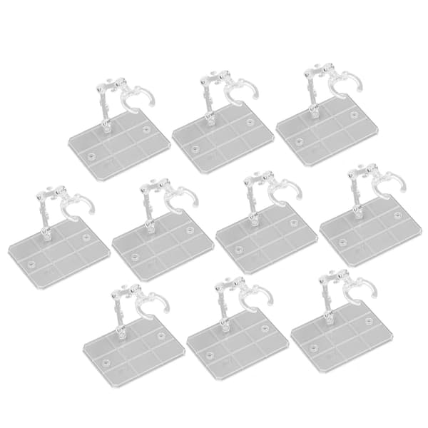 10 st actionfigurställ för 6-tumsfigurer, hög stabilitet, transparent bas, modellvisning.