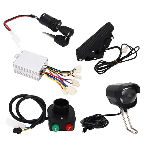 24V 350W motorkontrollersett med gasspedal og lys
