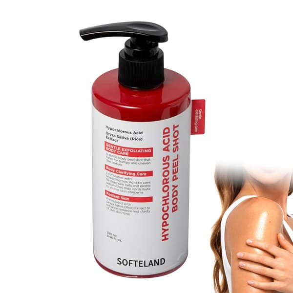 Hypoklorsyre Ris Peel Shot Eksfolierende Serum Sæt, velegnet til ansigt og krop, fjerner skånsomt døde hudceller.