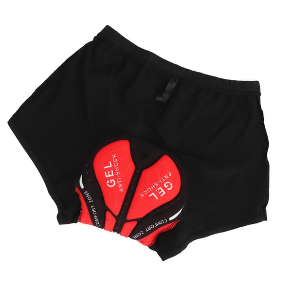 Unisex Cykelshorts med Åndbar 3D Silikonepolstring, Hurtigtørrende, Sort, 3XL