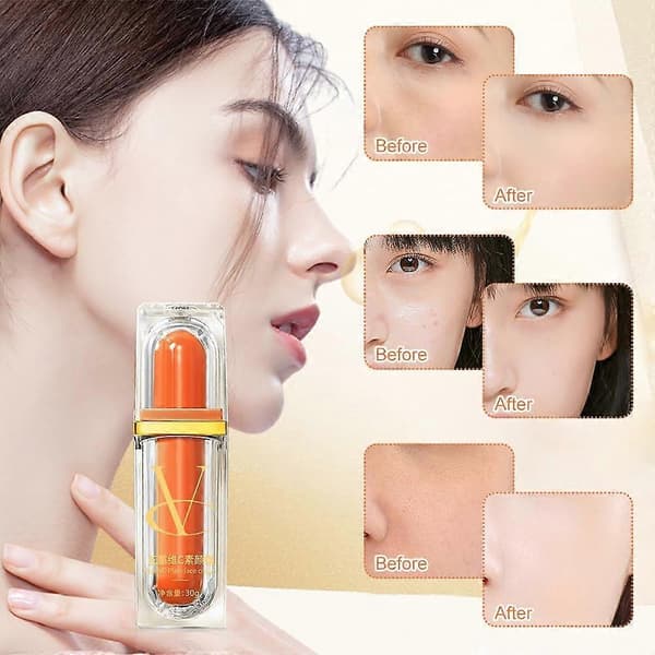 Fem ansiktskrämer med C-vitamin, multi-effekt naturlig makeupbas med C-vitamin