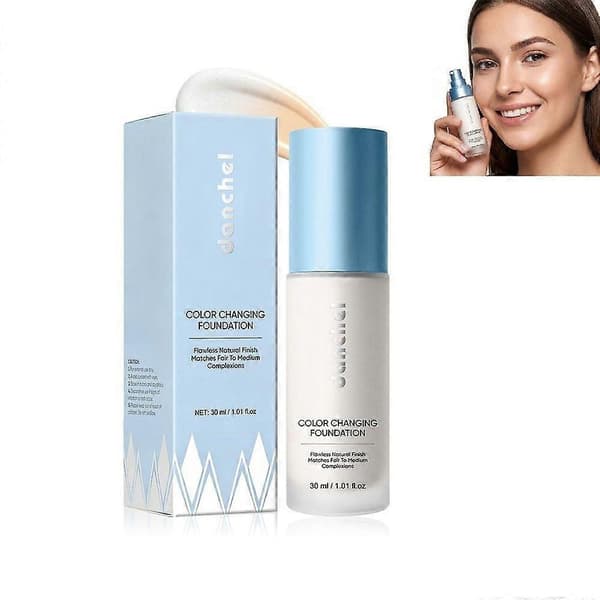 Fargeendrende foundation for moden hud 30ml - Tilpasser seg øyeblikkelig din hudtone - Byggbar