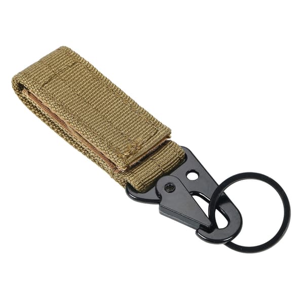 Multifunktionel nylonkrog til udendørs brug, camping, klatring, nøglering, khaki