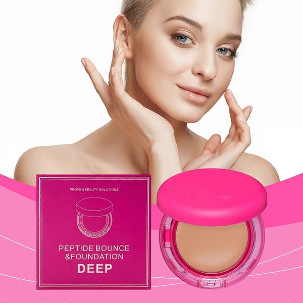 Peptide Bounce Balm Foundation - Medium byggbar täckning & mjuk puderfinish lättviktig hydra