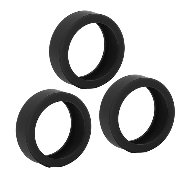 3 STK Silikone Ring Cover til Smart Ring, Ridsefast, Hudvenlig, Størrelse S, Sort