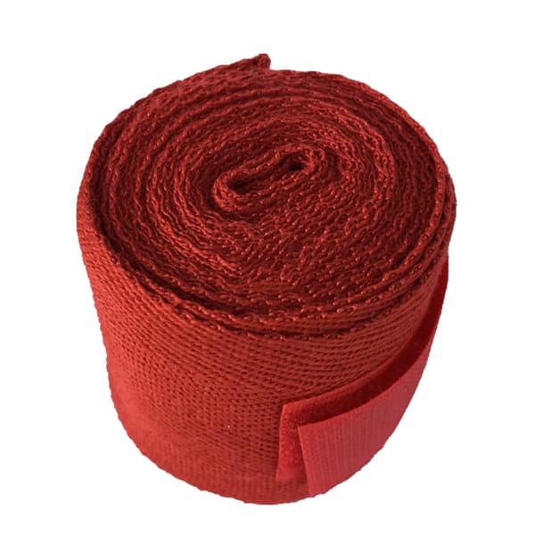 Håndbind i bomuld til boksning, kickboksning, karate, taekwondo med velcro (rød)