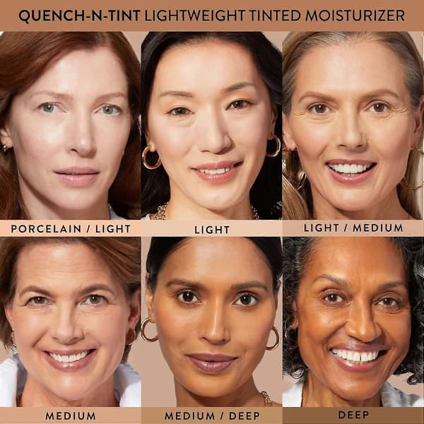 Quench-n-Tint Hydrating Foundation - Lys - Lett til middels byggbar dekning - Naturlig glød