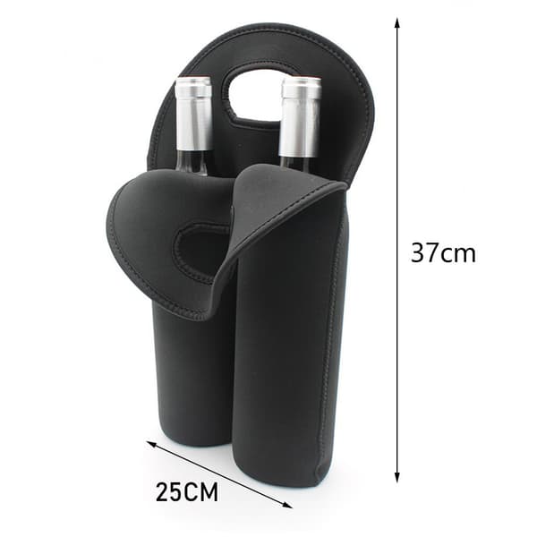 Isolert vinpose for 750 ml flasker, rommer 2 flasker, perfekt for reise, piknik og camping.