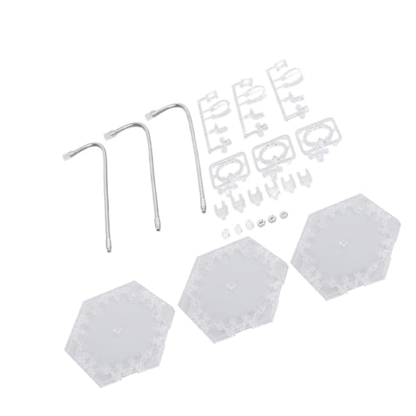 3-pack stödbas för actionfigurer, ABS rostfritt stål, flexibel, för 6-tums transparenta modeller